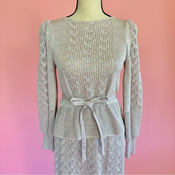 Vintage union made knit skirt & top set - Picture 3 of 9